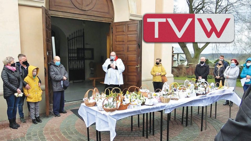 Wielka Sobota święcenie pokarmów u Św. Mikołaja Biskupa w Warce – 3 kwietnia 2021