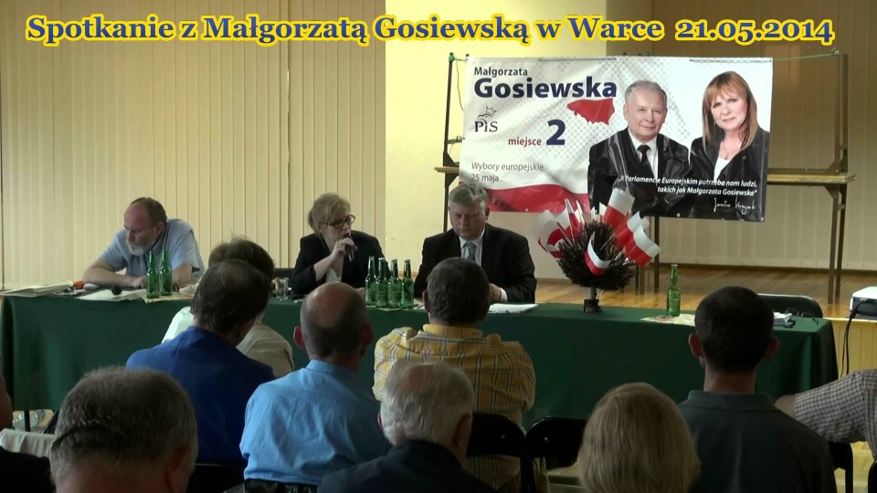 Spotkanie z Małgorzatą Gosiewską w Warce – 21 maja 2014